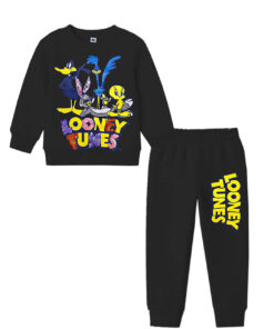 Childhood-Cartoons-Sequin-Fleece-Tracksuit---Black