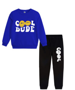 Cool Dude Fleece Tracksuit - Royal Blue & Black