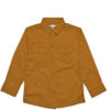 Double Pocket Style Shemrey Fabric Formal Shirt - Mustard