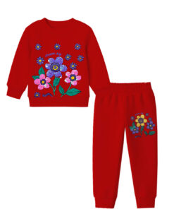 Dream-Big-Sunflowers-Fleece-Tracksuit-Red-