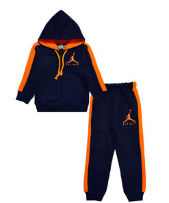 Football-Player-Orange-Pennal-Hoodie-Tracksuit---Navy-Blue