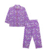 Hello Monkey Cotton Full Sleeves Nightsuit - Purple