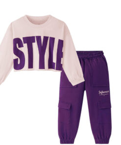 Influncer-Style-Short-SweatShirt-&-Pockets-Style-Trouser---Baby-Pink-&-Maganta