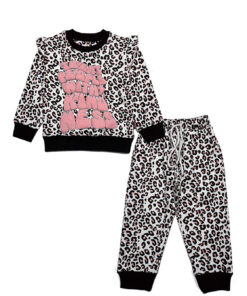 Kindness-Paw-Print-Frill-Style-Fleece-Tracksuit-White
