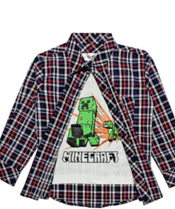 MiniCraft-Checked-Twofer-Casual-Shirt---White-&-Blue