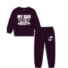 My Dad is Best Fleece Tracksuit - Maroon