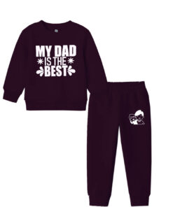 My Dad is Best Fleece Tracksuit - Maroon