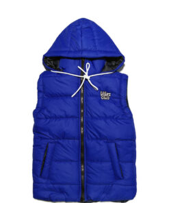 New Style LC Sleeveless Hooded Puffer Jacket - Royal Blue