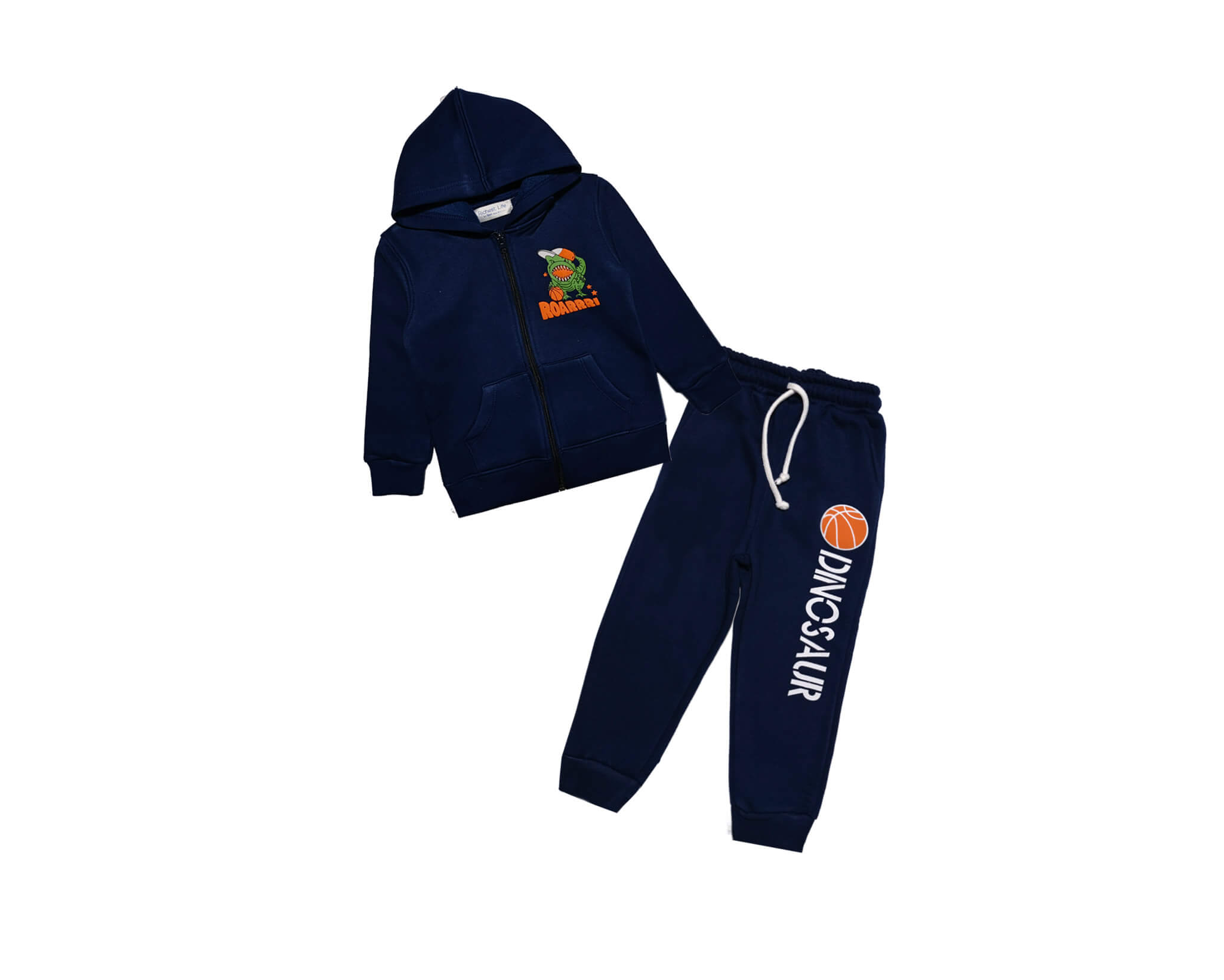 Roar-Dinosaur-Fleece-Hoodie-Tracksuit---Navy-Blue