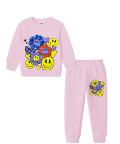 Smiley-Sequins-Sunflowers-Fleece-Tracksuit-Bay-Pink