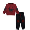 Spider-House-Fleece-Tracksuit--Maroon-&-Black
