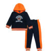 Sports Club Pennal Style Hoodie Tracksuit - Orange & Black