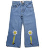Cuttie Sunflowers Falre Denim Pant - Sky Blue