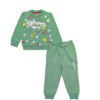 Friends Always Flowers Fleece Tracksuit - Pistachio Green