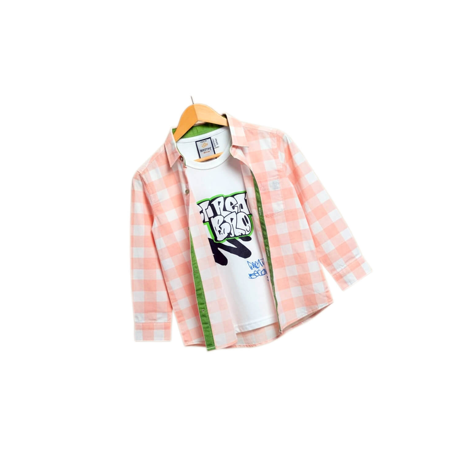 Get Ready Bro Twofer Casual Shirt - Peach
