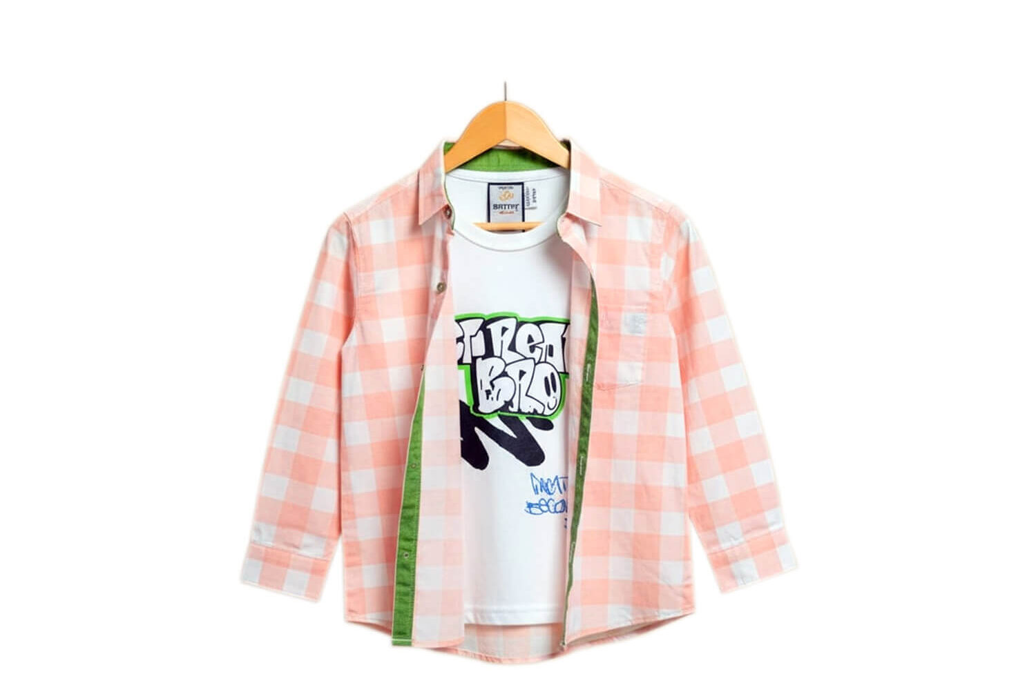 Get Ready Bro Twofer Casual Shirt - Peach