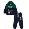 LT-Cartoons-Pennal-Fleece-Hoodie-Tracksuit---Green-&-Navy-Blue