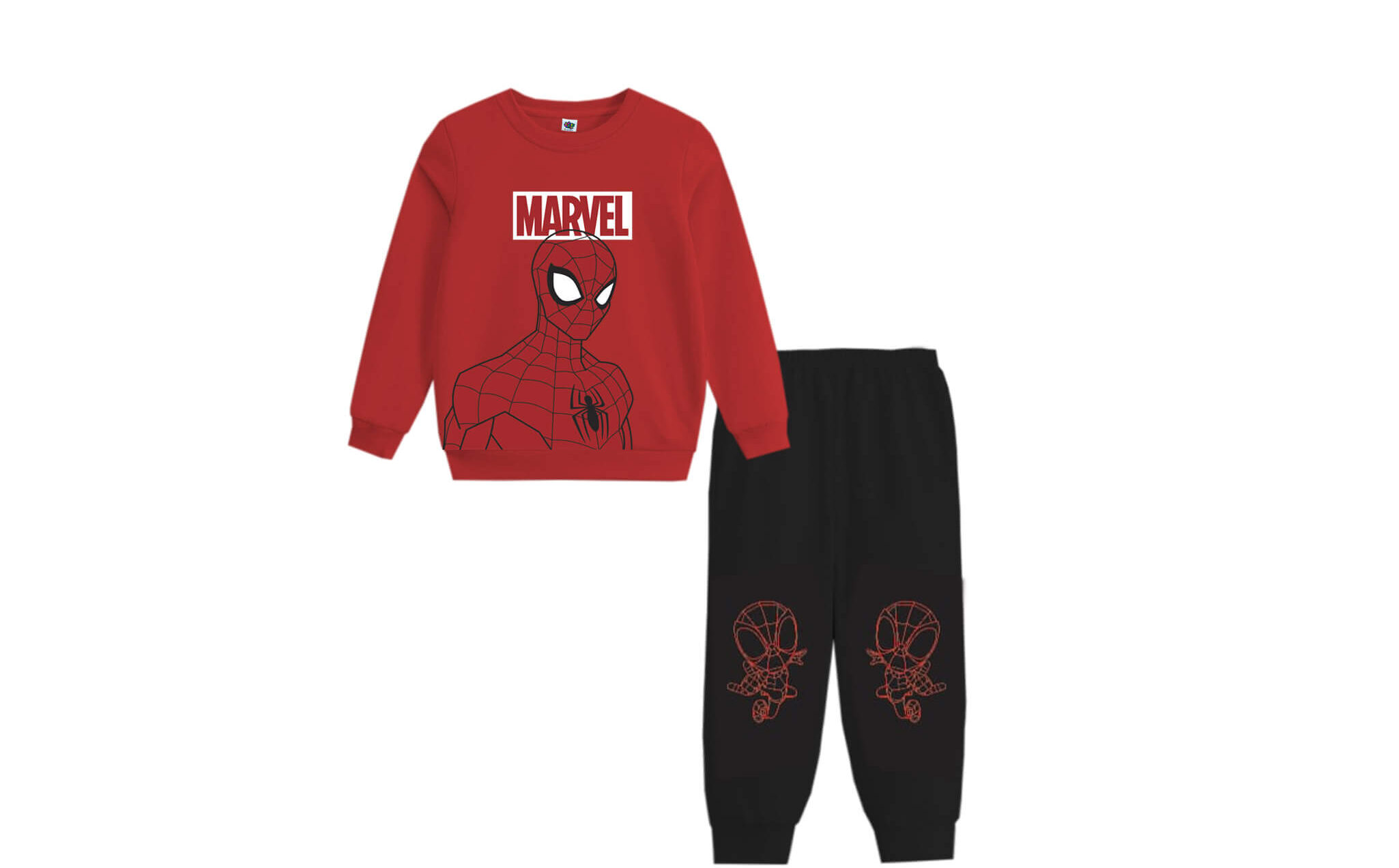 MRL-Charactor-Fleece-Tracksuit---Red-&-Black