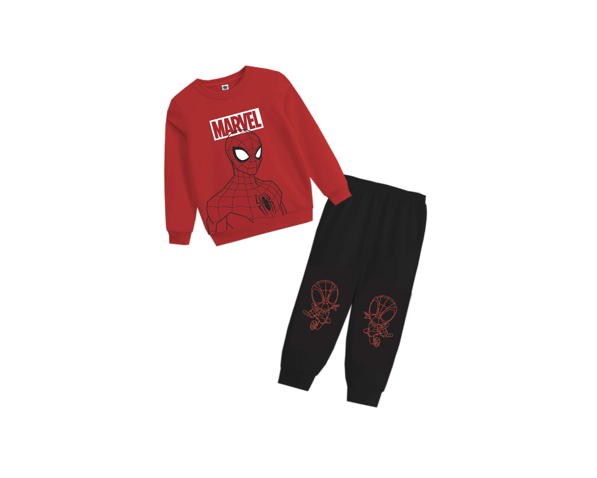 MRL-Charactor-Fleece-Tracksuit---Red-&-Black