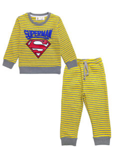 Super-Star-Yellow-Strippes-Fleece-Tracksuit---Yellow
