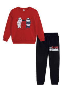 We-Bare-Bears-Fleece-Tracksuit-Red-&-Black