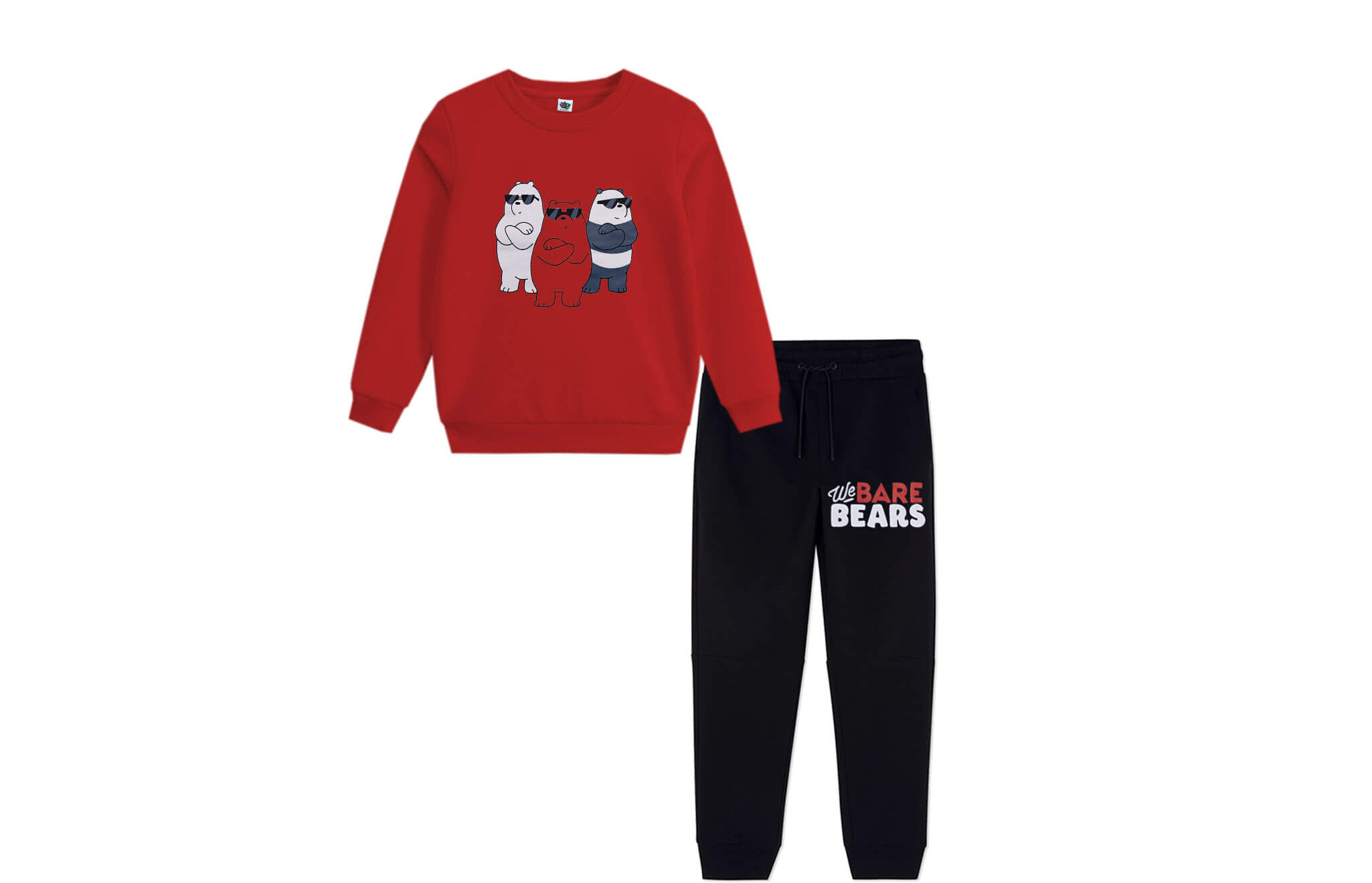 We-Bare-Bears-Fleece-Tracksuit-Red-&-Black