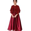 Fency Silk Maxi with Moon Light Kaftan – Maroon