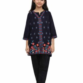 Blooming Flowers Bundle Khaddar Suit – Black