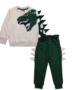 Aggrasive Dino Fleece Tracksuit - Skin & Green