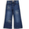 Beats Showers Wide Leg Denim Pant - Mid Blue