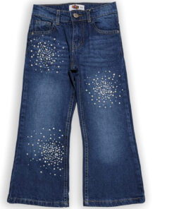 Beats Showers Wide Leg Denim Pant - Mid Blue