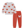 Butterflies Fleece Tracksuit - Skin & Rust