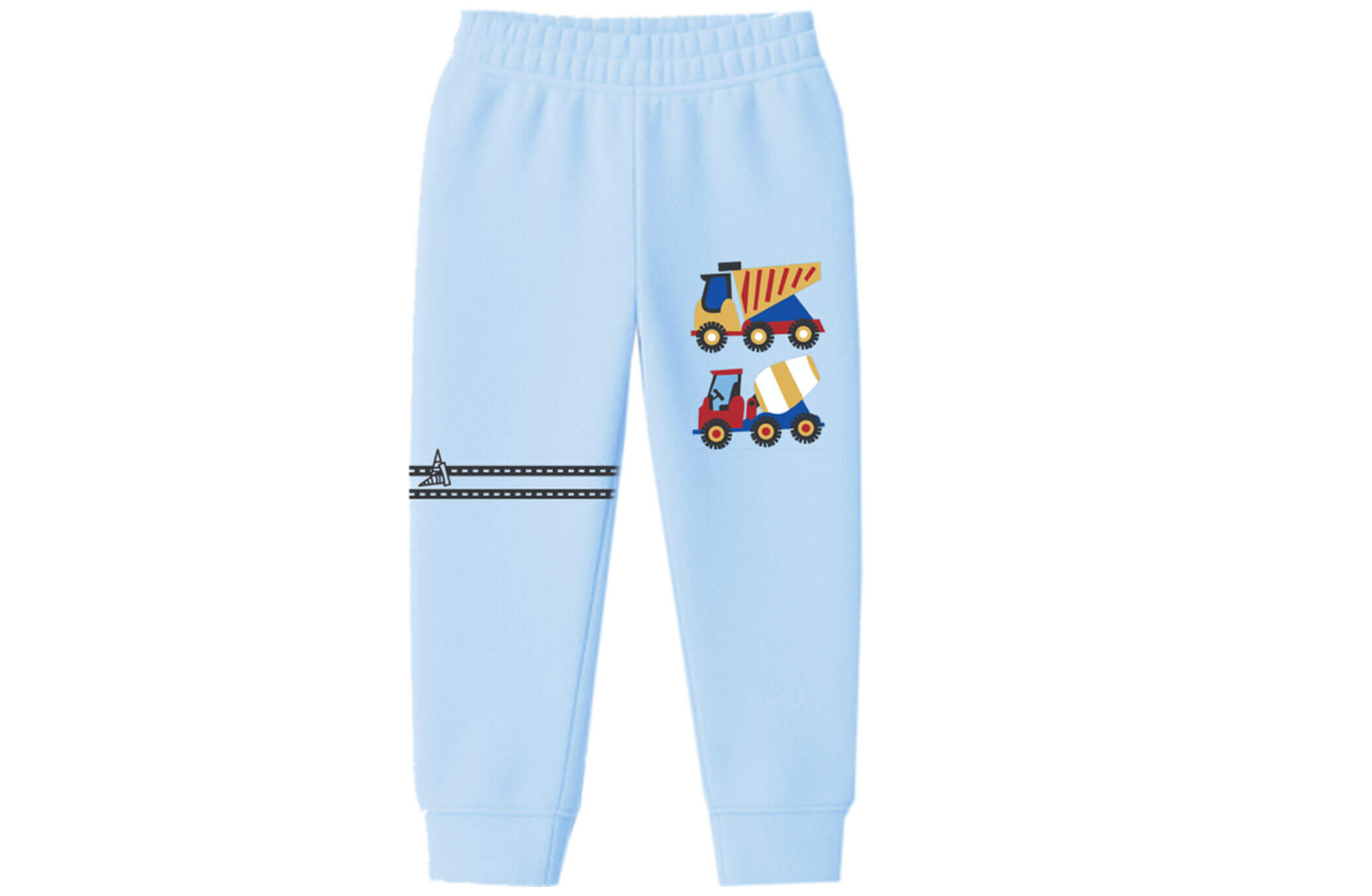 Construction Truck Fleece Trouser - Sky Blue