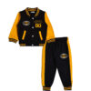 Double-Zero-Bat-Fleece-Baseball-Jacket-Suit---Black-&-Mustard