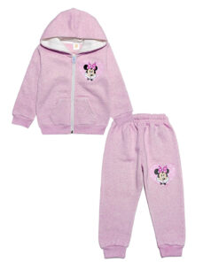 Heart Mini Milan Shades Fleece Hoodie Tracksuit - Baby Pink