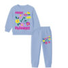 More Flowers Fleece Tracksuit - Sky Blue