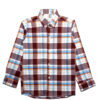 Requler Fit Brown Checked Casual Shirt - White & Brown