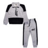Rock Penal Mock Neck Fleece Tracksuit - Heather grey