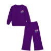 You Look Hoirey Today Fleece Flare Trouser Tracksuit - Purple