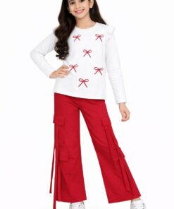 Little Blue Ribbons Bow Full sleeves Tee