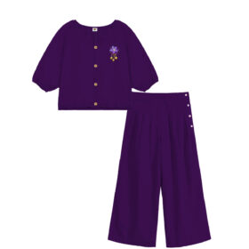 Fairy Plum Arish Lawn Outfit - Purple