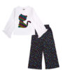 Happy Kitty Polka Palazzo Set - White & Black 1