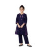Pink-White-Emb-Floral-Khaddar-Suit---Navy-Blue