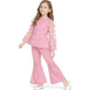 Rose Bloom Girls Party Wear Suit - Rose Pink 1