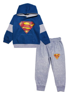 Super Boy Fleece Tracksuit - Sapphire Blue & Grey