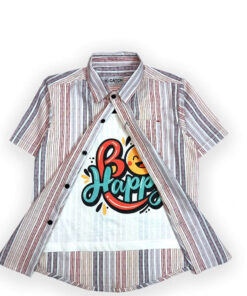 Be Happy Double Casual Shirt - Multi Color Lines