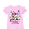 Choose KINDNESS Frill Half Sleeve T Shirt - Pink