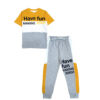 Making Noise Three Penal Tee & Trouser - Mustard White & Grey