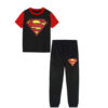 Superman Logo Tee & Trouser -Red & Black