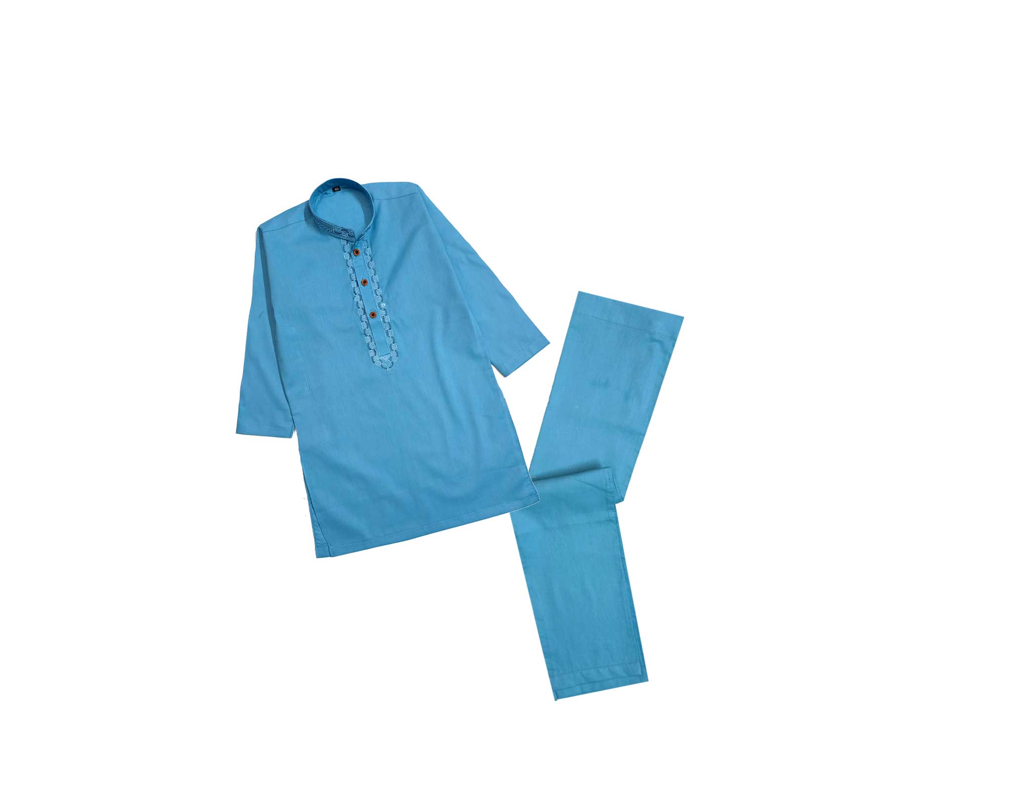 UNIQUE Embroidered Cotton Kurta & Trouser Set – Frozi